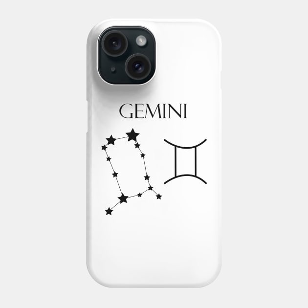 Gemini Zodiac Horoscope Constellation Sign Phone Case by MikaelSh