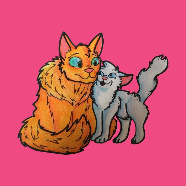 Fireheart and Cloudkit by ember_dino