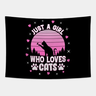 Just A Girl Who Loves Cats Tapestry