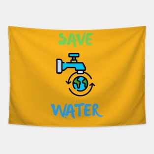 Earth Day - Save Water Save Earth Tapestry