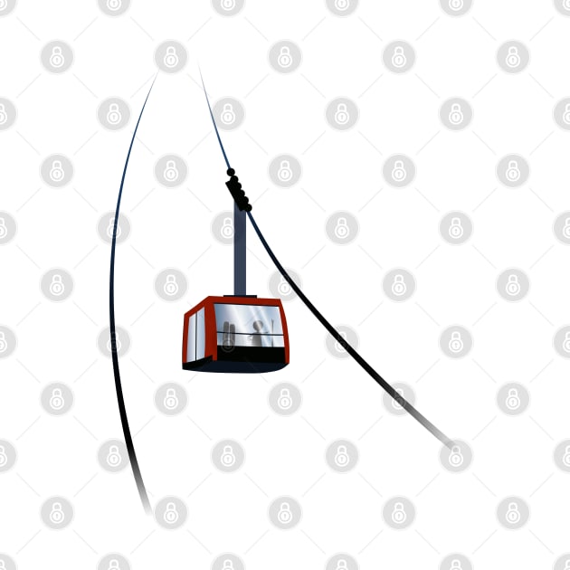 Cable car illustration leewarddesign by leewarddesign