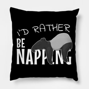 I'd Rather Be Napping Chilling Sleepy Tapir Pillow