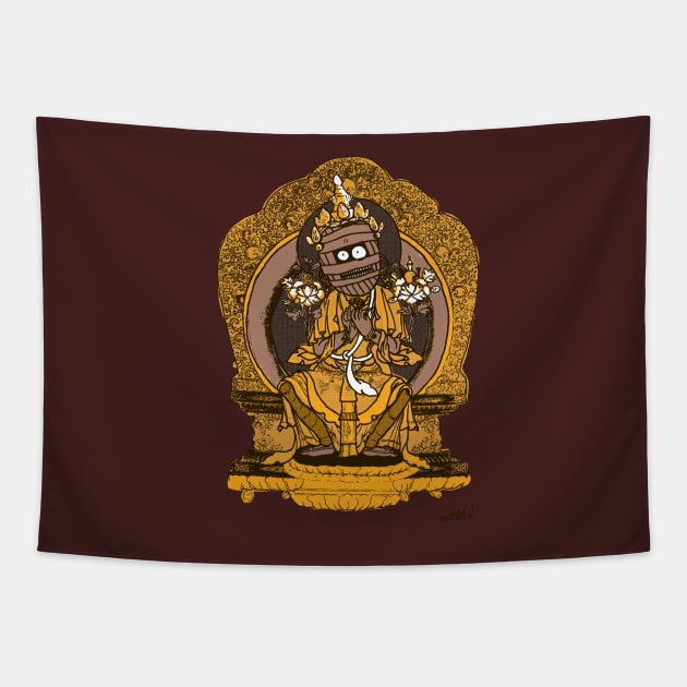 BUDDAH MUMMY Tapestry by miskel