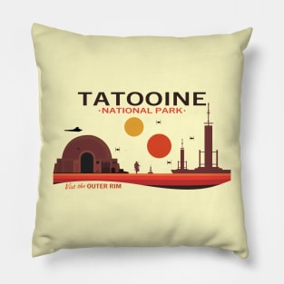 Visit Tatooine - National Park Retro Pillow