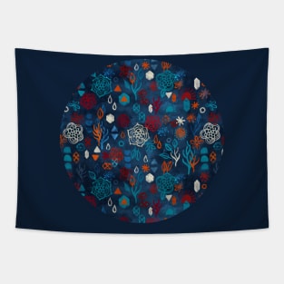 Earth, Water, Fire, Air - a watercolor pattern Tapestry