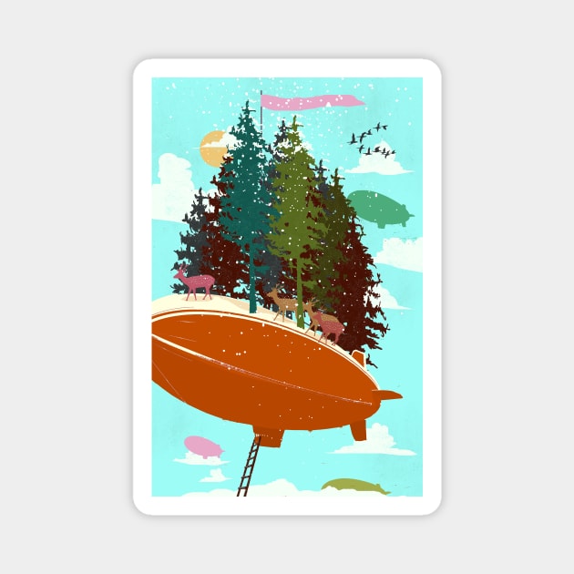 FOREST BLIMP Magnet by Showdeer