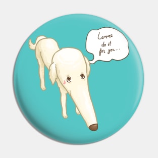 Borzoi Dog the Long Nosed Dog Pin