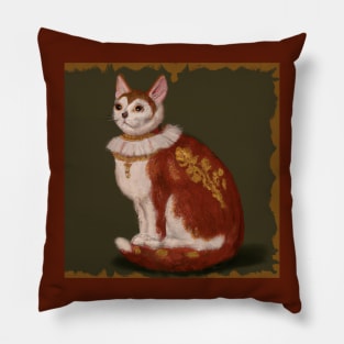 Renaissance Cat is Half Upholstery Pillow