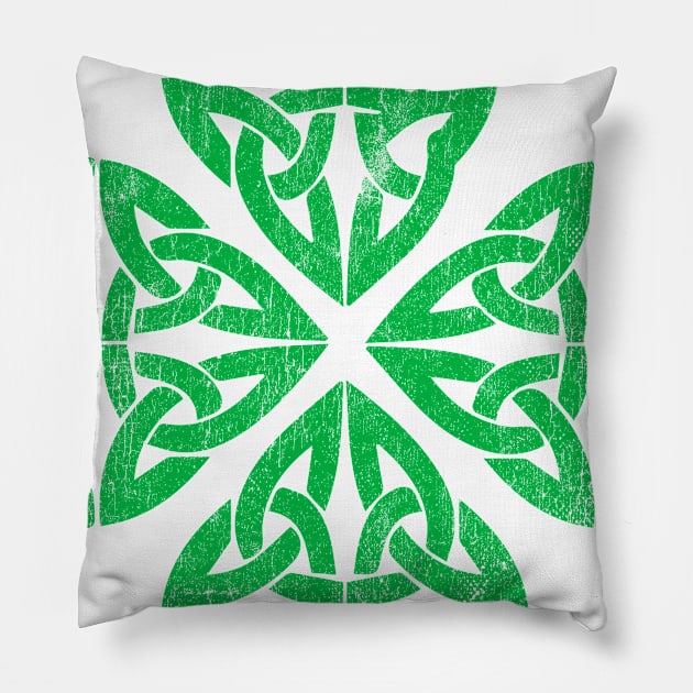 Traditional Celtic Shamrock Pillow by Vector Deluxe