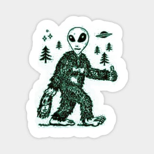 Alien Bigfoot Magnet