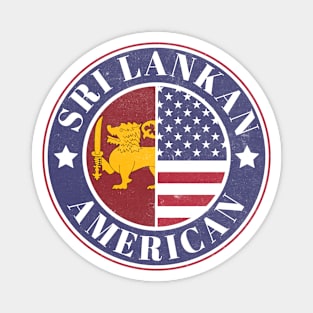 Proud Sri Lankan-American Badge - Sri Lanka Flag Magnet