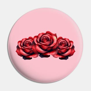 Scarlet Rose Trio Pin