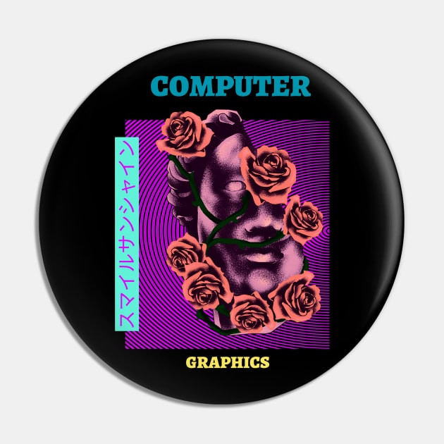 Computer Graphics,Smile Sunshine Pin by Dosiferon