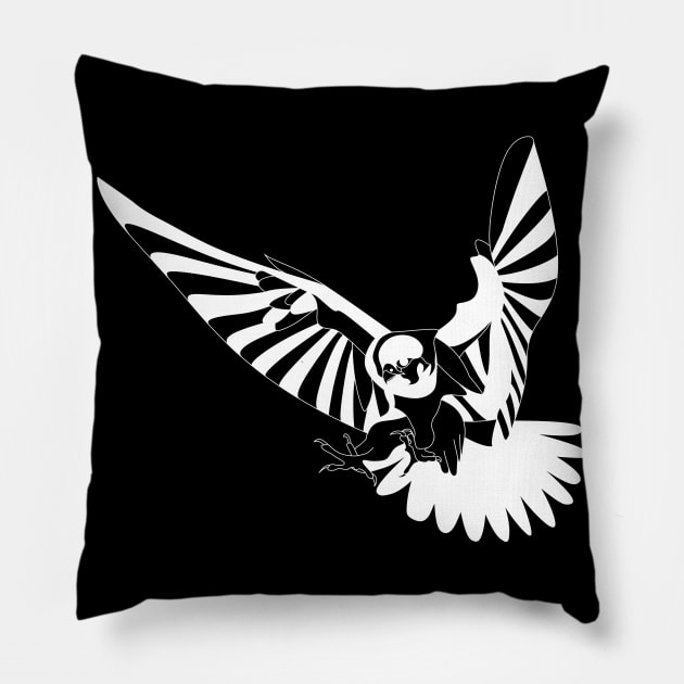 White peregrine falcon hawk ecopop Pillow by jorge_lebeau