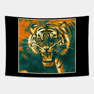 Tiger Pop art 2 Tapestry