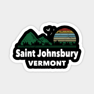 Mountain Sunset Flying Birds Outdoor Saint Johnsbury Vermont Magnet