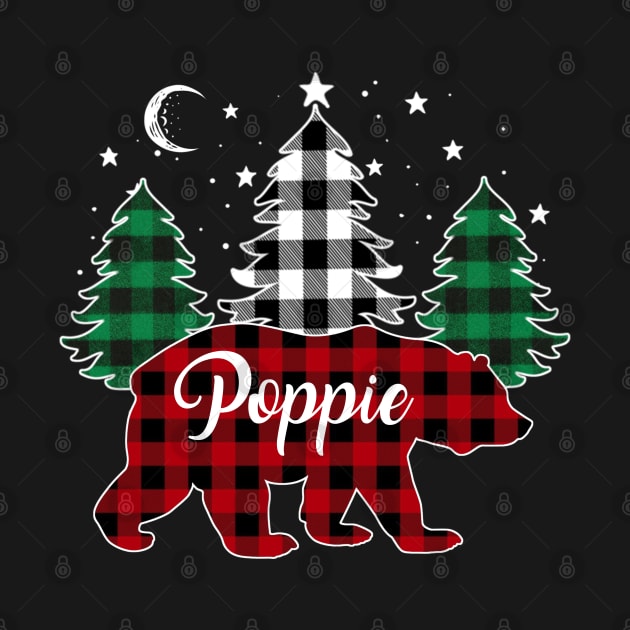 Poppie Bear Buffalo Red Plaid Matching Family Christmas by Marang