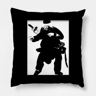 Kungfu master legend black white design Pillow