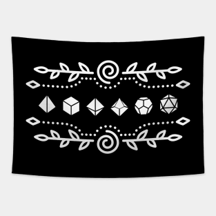 Ornamental Dice Set of Druid Tabletop RPG Gaming Tapestry