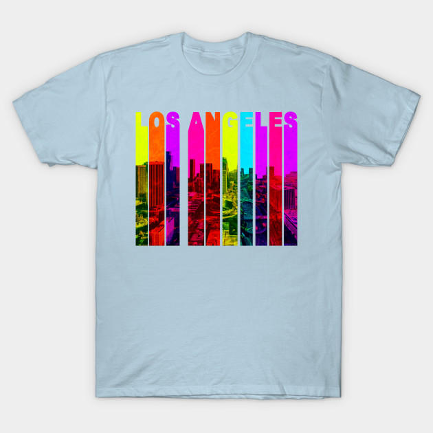 Discover Retro Los Angeles California Cityscape Skyline - Los Angeles - T-Shirt