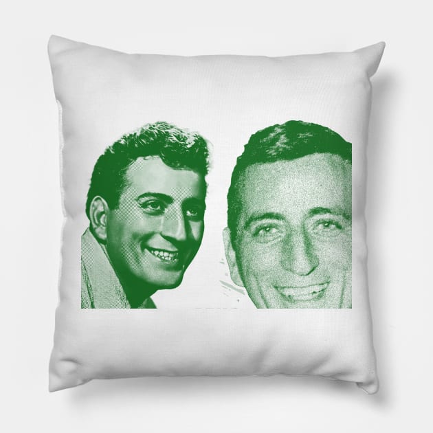 tony bennett - // green solid style Pillow by Loreatees