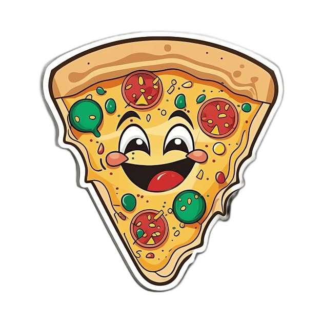 Happy Pizza by Quickpop Designz