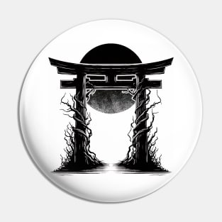 Creepy Japanese Shinto Shrine Pin