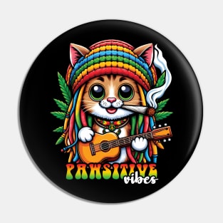 Cute Rasta Cat Pin