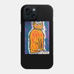 John Hinckley - original cat painting Phone Case