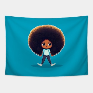 Adorable Kid With a Huge Afro Tapestry