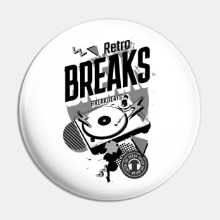 BREAKBEAT - Retro Breaks Turntable (Black/Grey) Pin