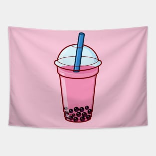 Strawberry Bubble Tea Tapestry