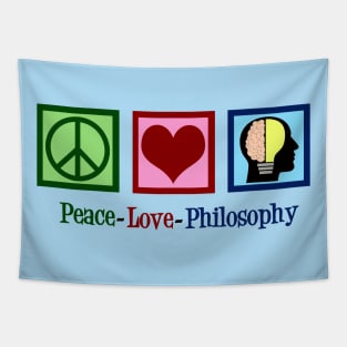 Peace Love Philosophy Tapestry