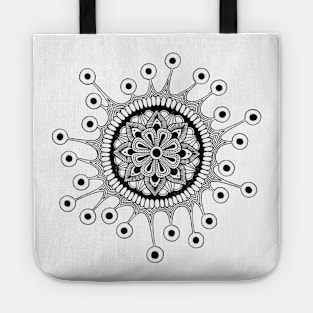 Virus Mandala (black) Tote