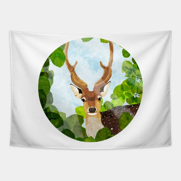 fallow deer Tapestry by KatherineBlowerDesigns