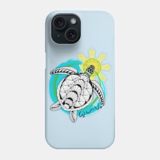 Tribal line Art Turtle / Baybayin word Buhay (Life) Phone Case