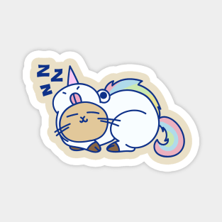 Sleepy Unicorn Cat Magnet