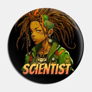 Rasta Manga Scientist Pin