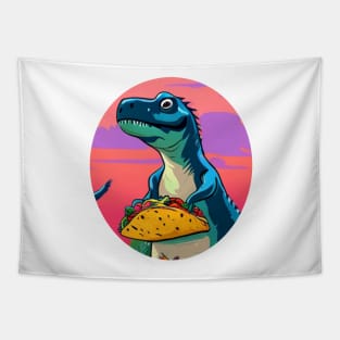 T-rex Loves Tacos Tapestry