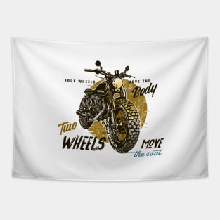 Scrambler Motorcycles, Two Wheels Move the Soul, Japanese Bike Tapestry