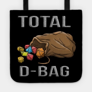 Total D-Bag Douche Funny Dungeons And Dragons DND D20 Lover Tote