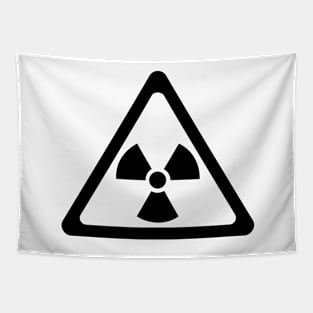 Radioactive Symbol Warning Sign - Triangular Tapestry