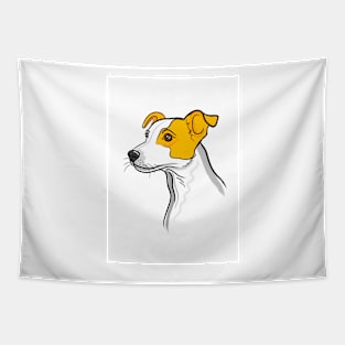 Jack Russell Dog Portrait Tapestry