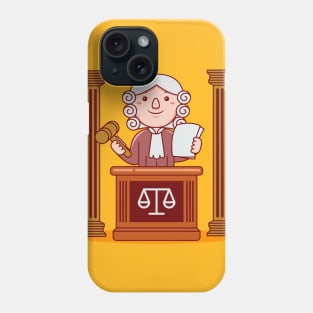 Cute Judge Cartoon Phone Case