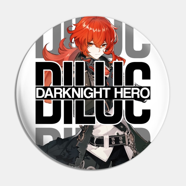 DILUC DARKNIGHT HERO Genshin Impact Pin by chris28zero