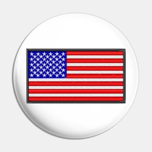 Embroidery American Flag Sticker Pin