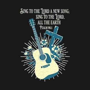 Christian Music Lover Guitar Bible Verse Quotes Religious T-Shirt