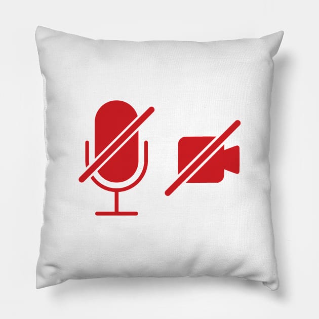 Youre on Mute Pillow by karutees