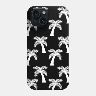 Black and white palm trees pattern Phone Case