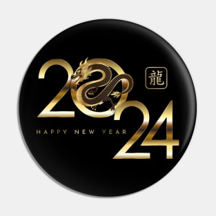 2024 Chinese Dragon Lunar New Year Happy New Year 2024 Pin